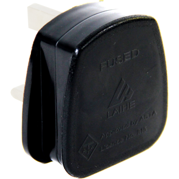 Securlec 3 Pin Nylon BS Plug, Fused 13A Black SL9026