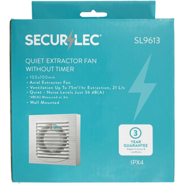 Securlec Quiet Extractor Fan Without Timer SL9613