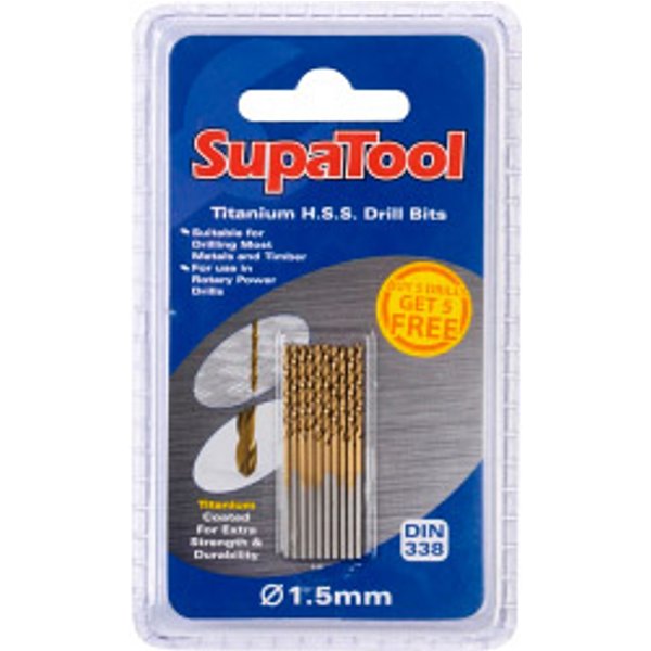 SupaTool Titanium Coated HSS Drill Bits TDB110