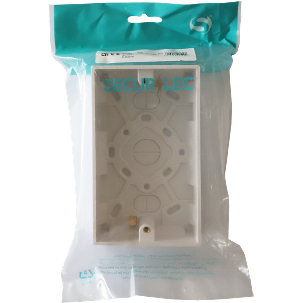 Securlec Double Pattress Box Bagged Square SL9529