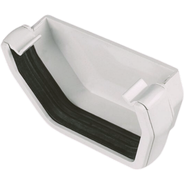 Kayflow Rainwater Square External Stop End White RWSLSEEW