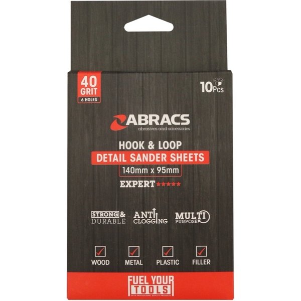 Abracs Hook & Loop Detail Sanding Sheets DS1409504010