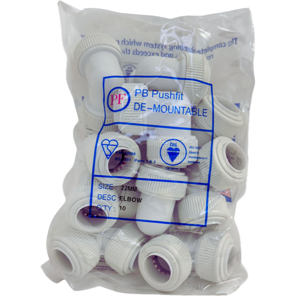 Whitespeed Push-Fit Elbow 22mm KDE22