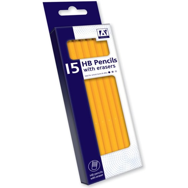 I G Design HB Pencils With Erasers BYV/8