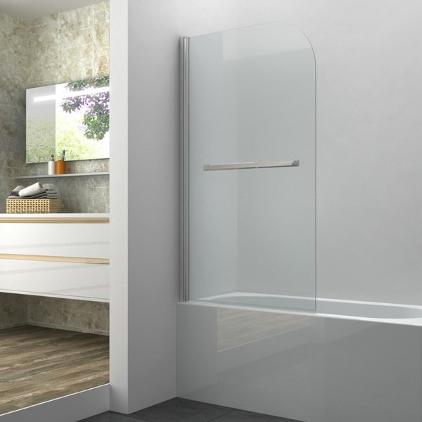 SP Single Bath Screen with Towel Rail SPSE205B