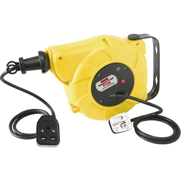 Brennenstuhl Auto Cable Reel 240V 13A 1-Socket 9+2m PVC Cable 1241023300