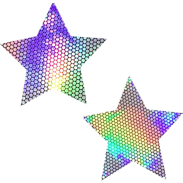 Liquid Party Silver Holographic Starry Nights Nipztix Pasties