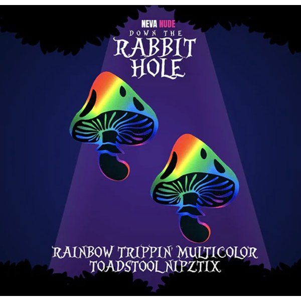 Rainbow Trippin' Psychedelic Toadstool Nipple Cover Pasties