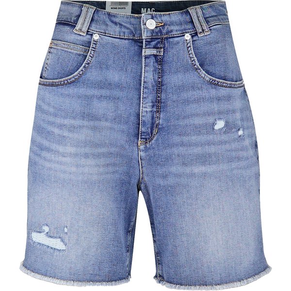 MAC • blauwe moms fit shorts destroyed • 36