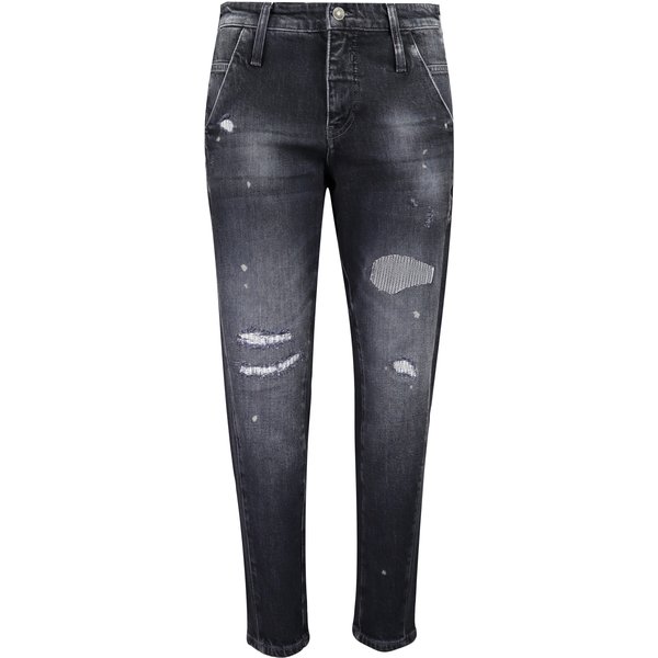 MAC • zwarte Boyfriend jeans destroyed • 36