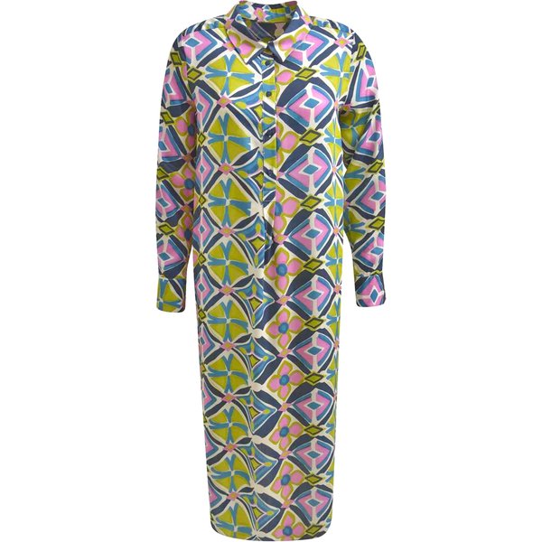 Milano Italy • midi jurk lime print • 36