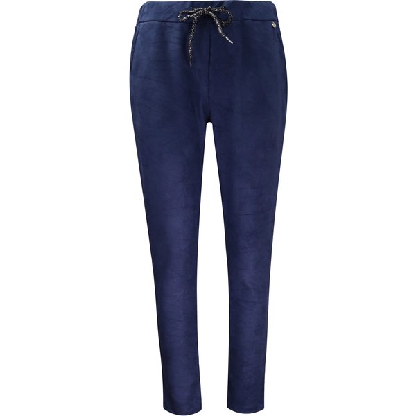 Heartkiss • donkerblauwe broek suede look • S