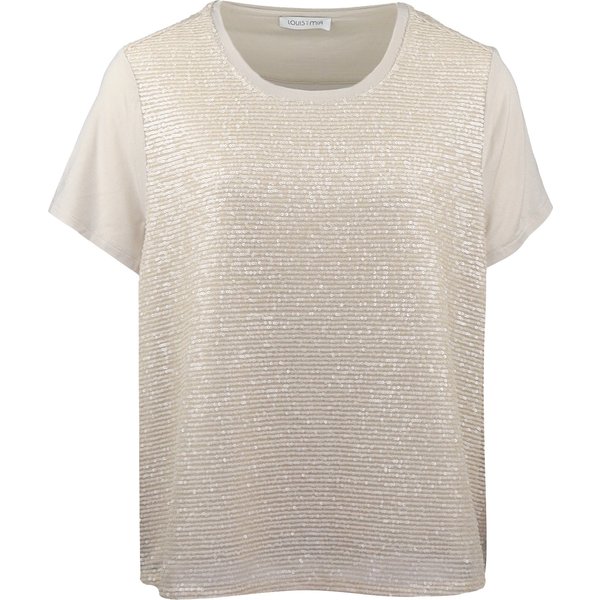 Louis and Mia • beige t-shirt pailletten • 44