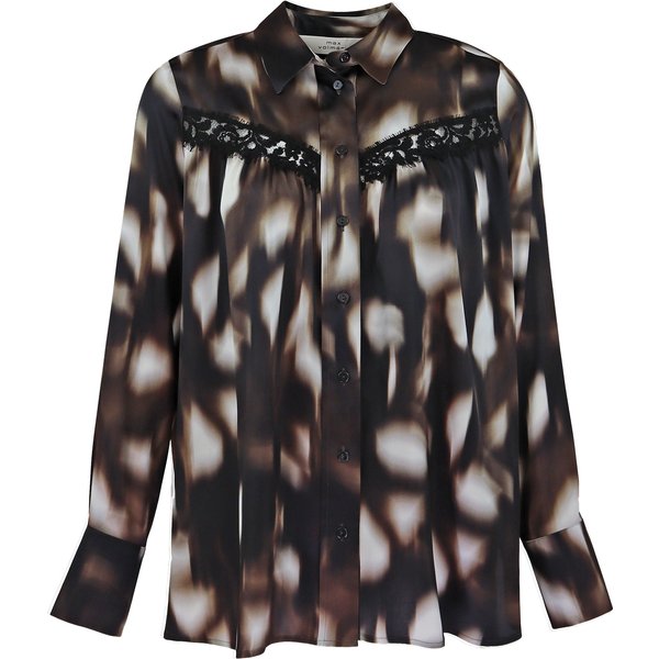 Max Volmáry • bruine zijden blouse • 38