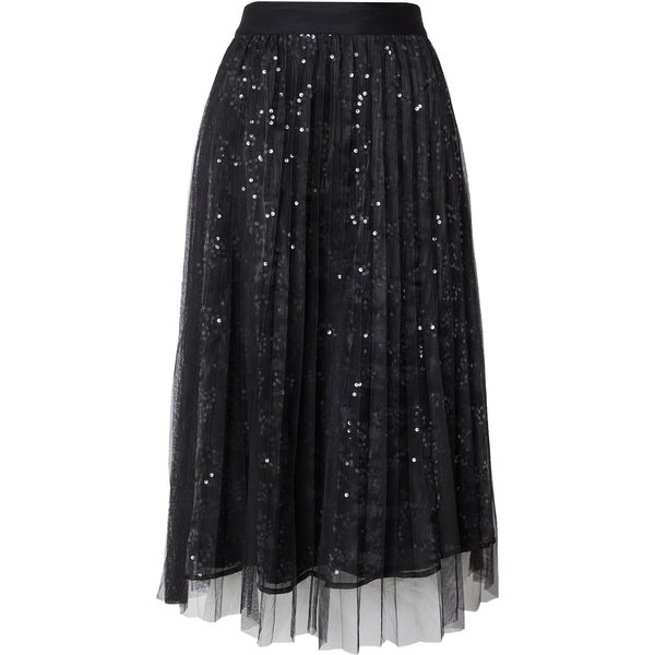 Princess goes Hollywood • zwarte midi rok pailletten • 36