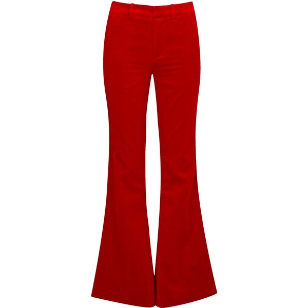 Zadig & Voltaire • pantalon Prevy velvet rood • 32 (FR34)