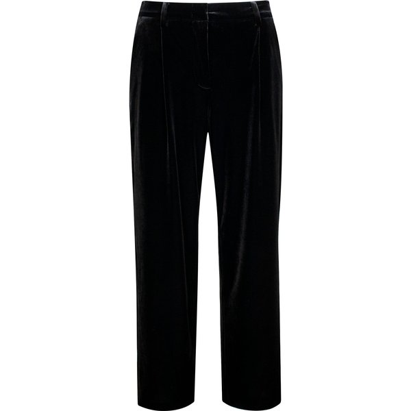 MAC • zwarte fluwelen broek Sarah pleat • 36