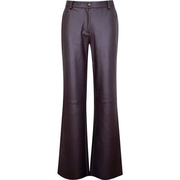 Milano Italy • faux leather broek bordeaux • 36