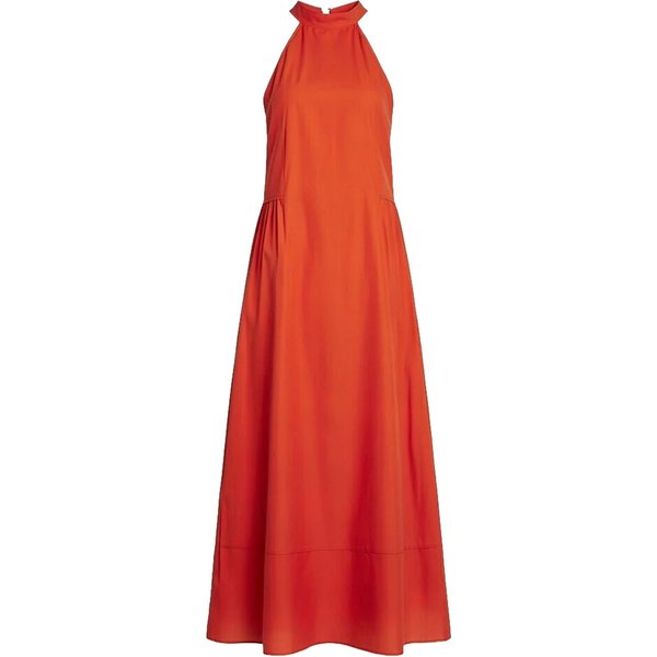 Pennyblack • oranje rode halter jurk open rug • 36 (IT42)