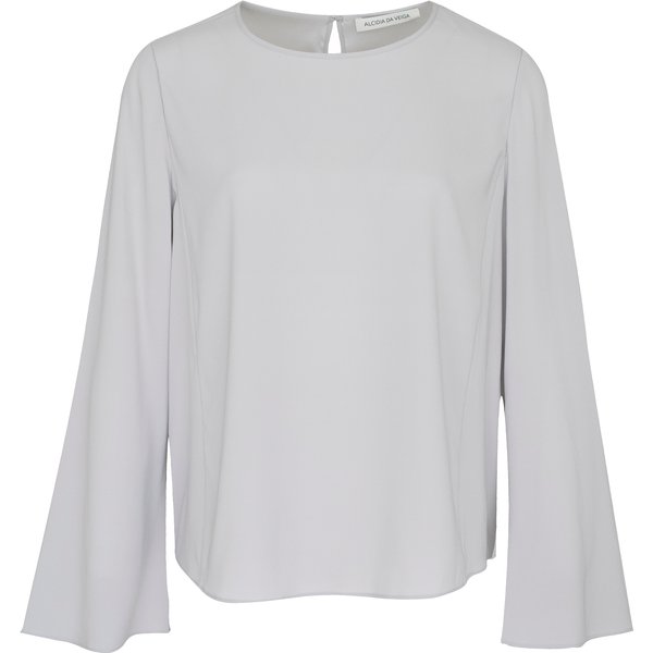 Alcidia da Veiga • zijden blouse lichtgrijs • 36
