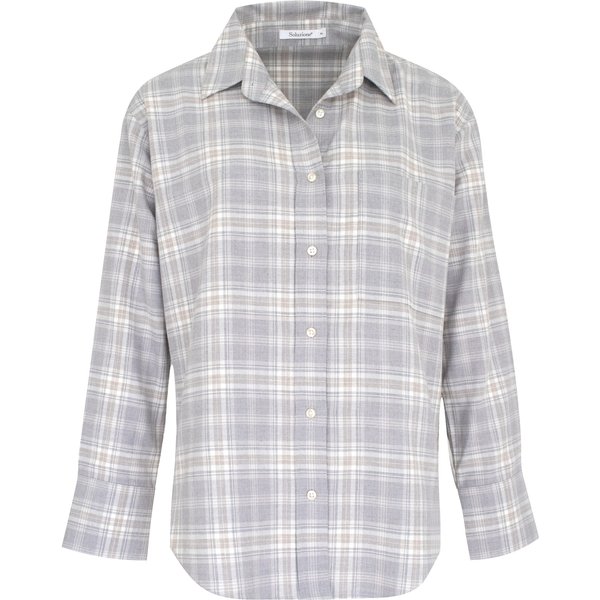 Soluzione • grijze geruite blouse • 36