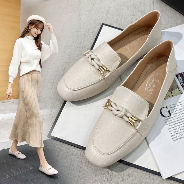 Women's Flat Shoes 2026 New Model, British Small Leather Shoes, Slip-on Loafers For Women, Spring Style Moccasins