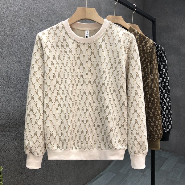 Luxury Printed Sweatshirt Men's Spring Autumn Trendy Brand Slim Long Sleeve Shirt 2024 New Men's Bottoming Shirt Top-image
