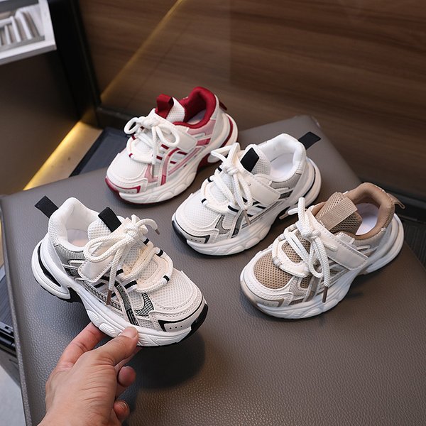 Children's Sports Shoes Spring Autumn New Style Breathable Mesh Girls Boys Running Shoes Baby Dad Shoes