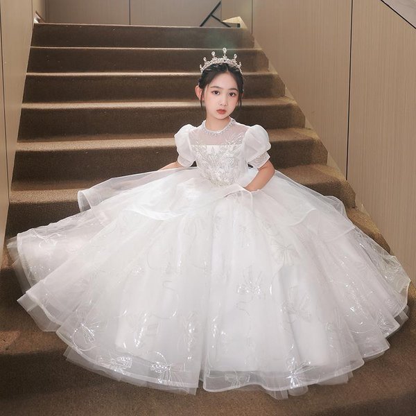 Girls' Princess Dress For Wedding Dresses Children's Summer Performance Costumes Toddler Flower Girl Outfits 3-7 Years