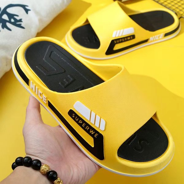 Men's Summer Outdoor Slippers, Non-Slip, Wear-Resistant, Casual Couple's Sandals, Student Fashion Trendy Slide Sandals-image
