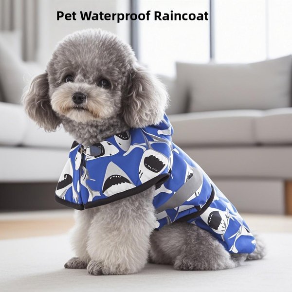 Reflective Raincoat For Pets Windproof Rainproof Breathable Easy On Off Anti Shedding Dog Clothing & Shoes