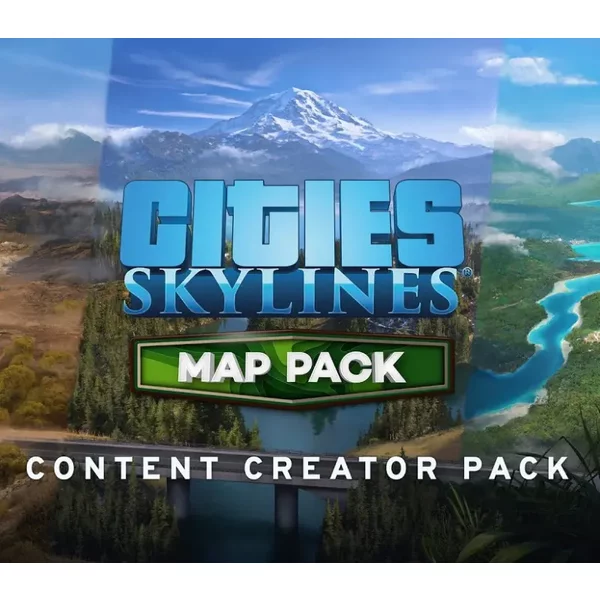 Cities: Skylines Map Pack DLC - Unlock 8 New Maps
