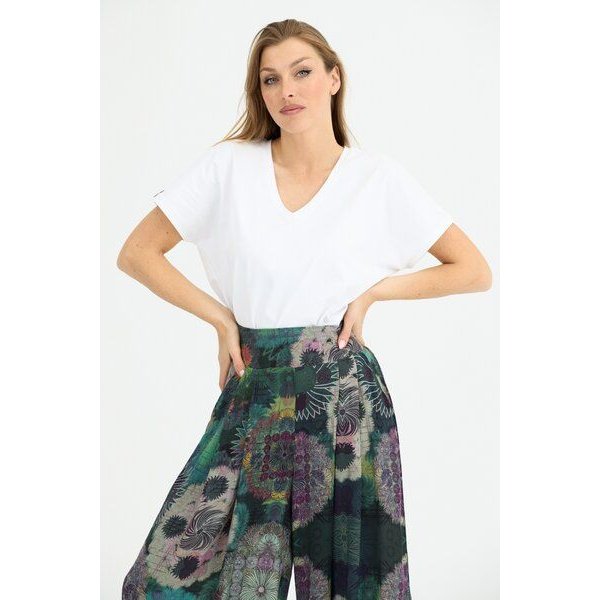 KOKOworld Bluse Saja – weiche Viskose weiter Schnitt reversible V-Ausschnitt – bequem für Yoga – Fair produziert