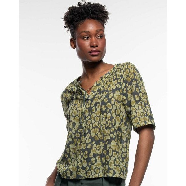 Alma & Lovis Print-Bluse aus Bio-Baumwoll-Batist | Batist Gep Raglanbluse