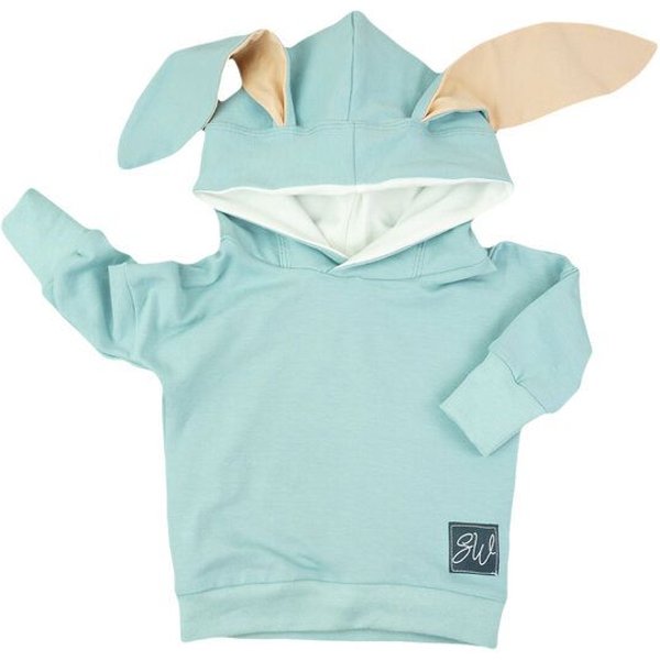 Sternchenwolke BIO Hoodie "Hasenohren" gletscher