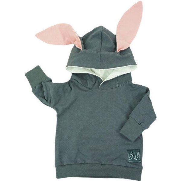 Sternchenwolke BIO Hoodie "Hasenohren" dunkelgrau