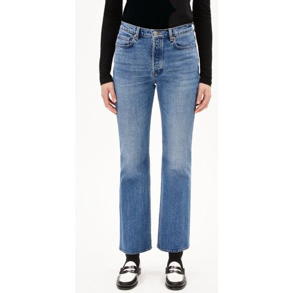 ARMEDANGELS VELAARI Damen Jeans Flared Leg Mid Waist Ankle Bio-Baumwoll Mix Comfort-Stretch