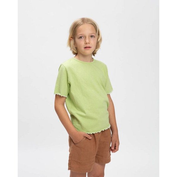 Matona Strukturiertes T-Shirt mit Kräuselsaum für Kinder / Curly Tee