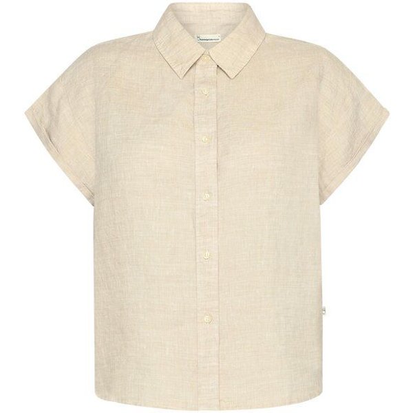 KnowledgeCotton Apparel Leinen-Bluse ASTER Yarndyed