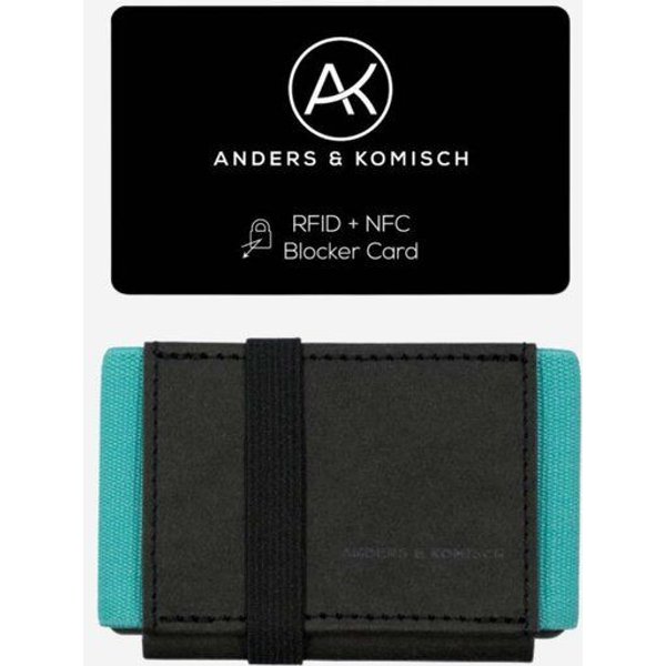 ANDERS & KOMISCH Kleiner Geldbeutel mit RFID & NFC Schutz - A&K MINI CLASSIC Bundle Schwarz
