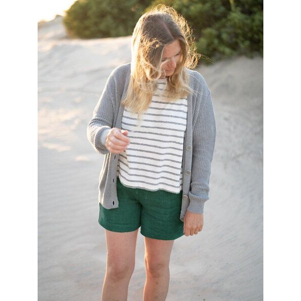 FUXBAU Frauen Leinenshorts