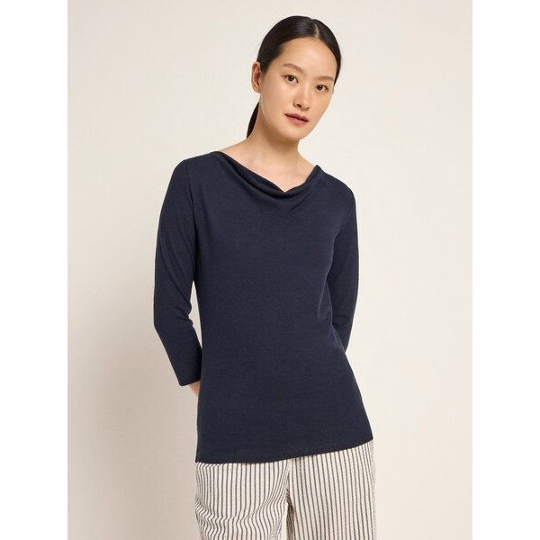 LANIUS Wasserfallshirt (OCS) aus Hanf und Bio-Baumwolle