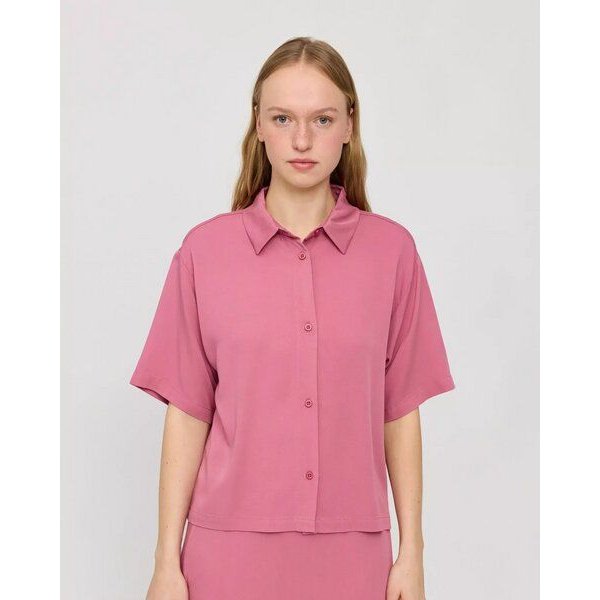 Mazine Kurzarm Hemdbluse - aus Ecovero