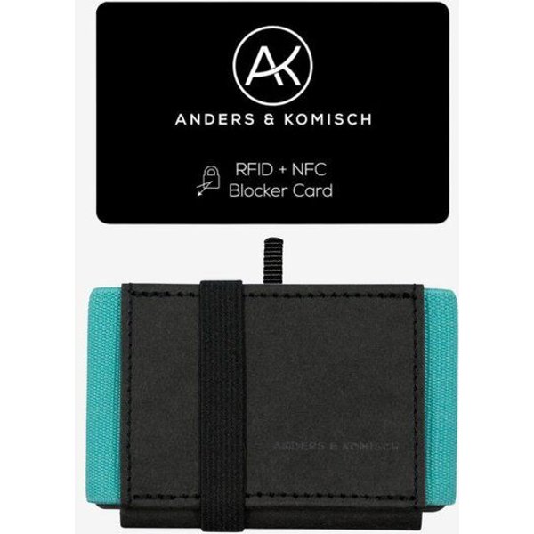 ANDERS & KOMISCH MINI DELUXE Slim Wallet mit RFID Schutz und Münzfach Schwarz