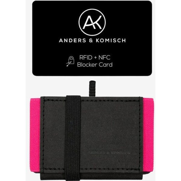 ANDERS & KOMISCH MINI DELUXE Slim Wallet mit RFID Schutz und Münzfach Schwarz