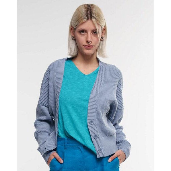 Alma & Lovis Grandpa Rippen-Strickjacke aus reiner Bio-Baumwolle | Cotton Grandpa