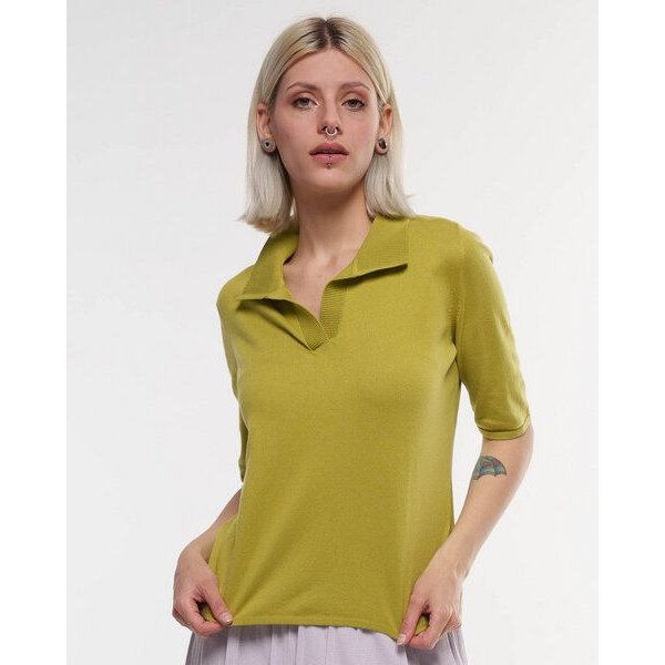 Alma & Lovis Feines Strick-Poloshirt aus reiner Bio-Baumwolle | Cotton Polo-Shirt
