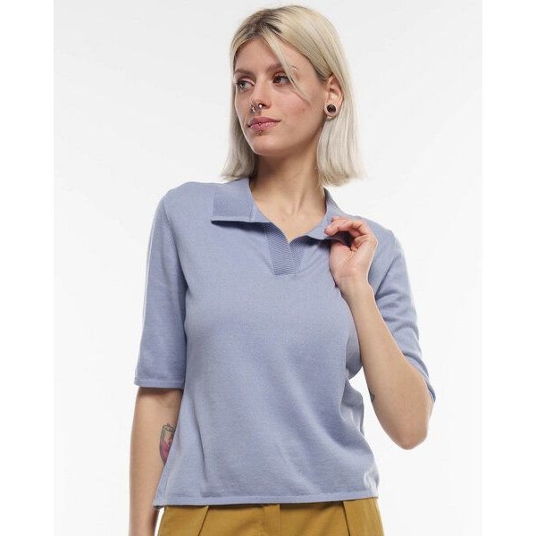 Alma & Lovis Feines Strick-Poloshirt aus reiner Bio-Baumwolle | Cotton Polo-Shirt
