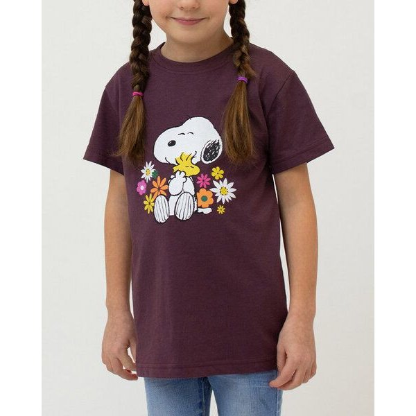 Bavarian Caps Kids T-Shirt Peanuts Kuschelalarm - Dunkelrot
