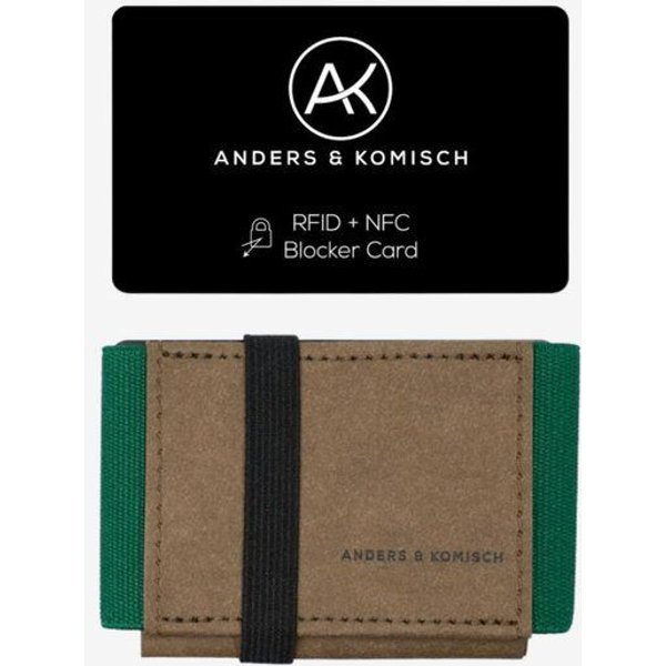 ANDERS & KOMISCH Kleiner Geldbeutel Braun mit RFID & NFC Schutz – A&K MINI Bundle Braun